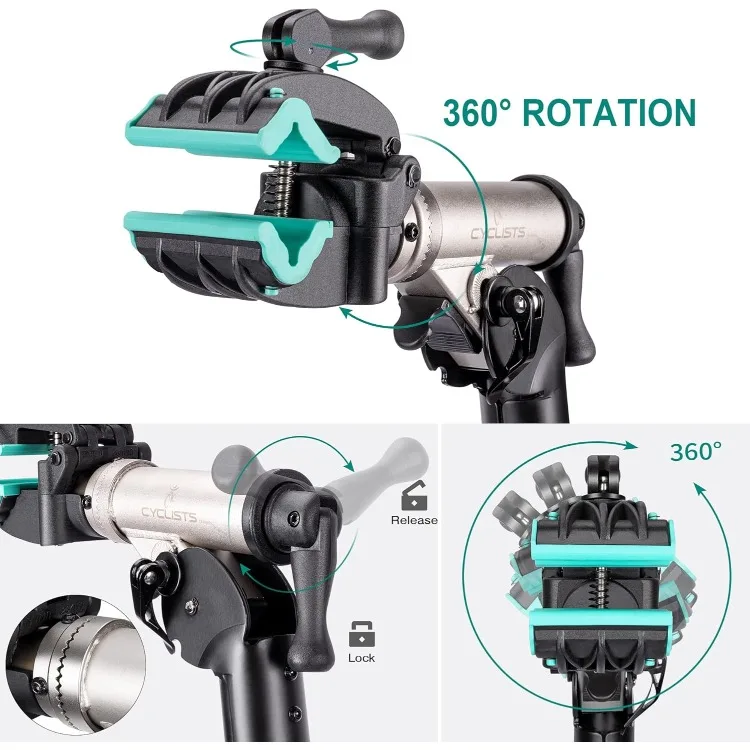 Soporte de reparación (carga máxima de 110 libras), soporte de bicicleta para mantenimiento de trabajo, soporte de reparación de bicicleta eléctrica, tienda de bicicletas, mecánica para el hogar