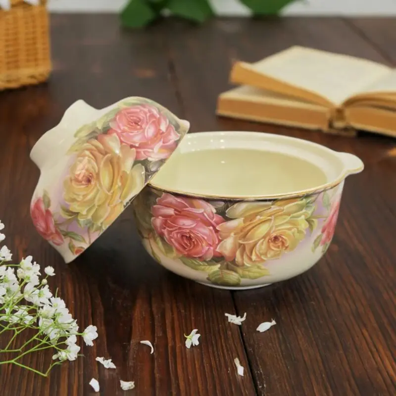 european-style-household-ceramic-handmade-gold-plated-large-capacity-bowl-instant-noodles