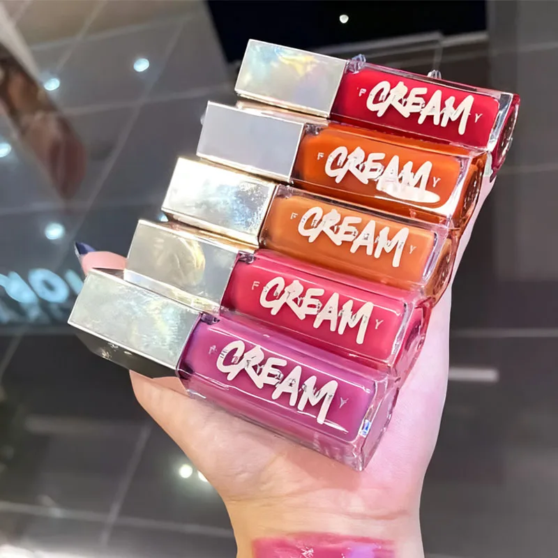 أحمر شفاه ماركة مقاوم للماء مكياج يدوم طويلاً Fenty Glow Hot Chocolit RIRI ملمع شفاه الكرز الساخن يضيء لون الشفاه بشكل طبيعي