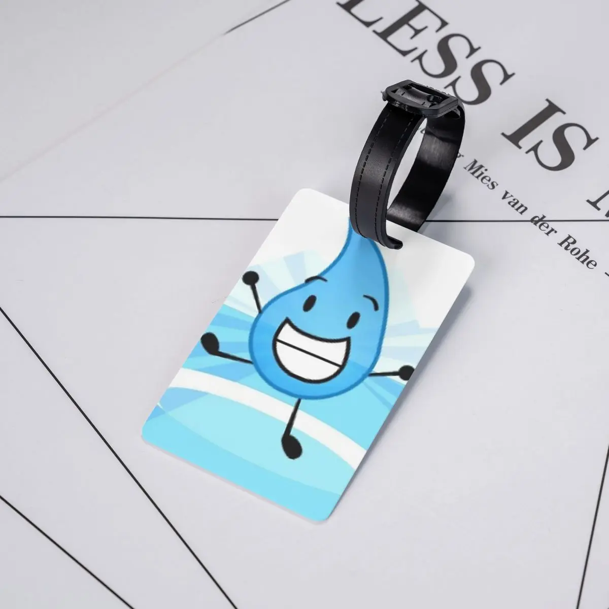 

Бирки для багажа Battle For Dream Island (BFDI) в форме капли, для чемоданов, дорожных сумок, багажа, с местом для идентификационной информации: имя, адрес