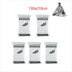 Sliver Emergency Blanket Survival Ourdoor Thermal Rescue For Camping Hiking Travel First Aid Windproof Waterproof Foil