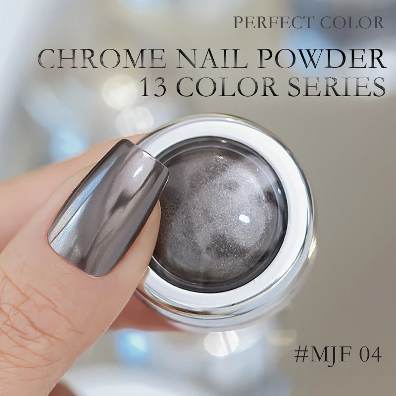 Chrom-Nagelpulver, 13-Farben-Serie, Spiegel-Metallic-Effekt, Premium-Salon-Nagelglitter, Maniküre-Pigmente für Nageldesign, 0,5 – Detail 14
