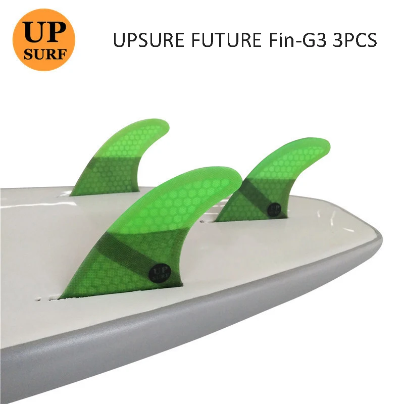 

UPSURF FUTURE Fins Thruter 3pcs Surfing Fin For Surfboard G3 Single Tabs S Size Surf board Honeycomb Fiberglass Tri Fin Set