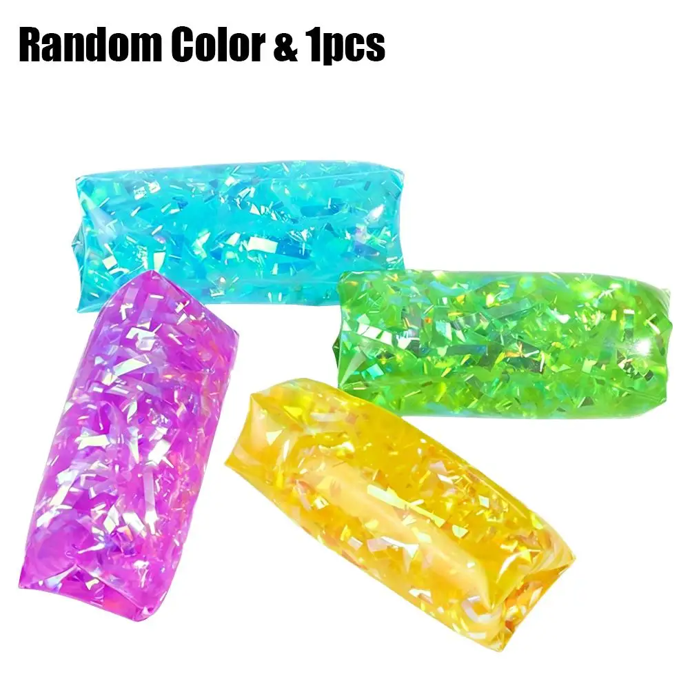 Colorful Random One Smooth Slippery Wiggly Stress Relief Toy with Confetti Sea Creatures Funny Water Snake Water Wiggler Toy