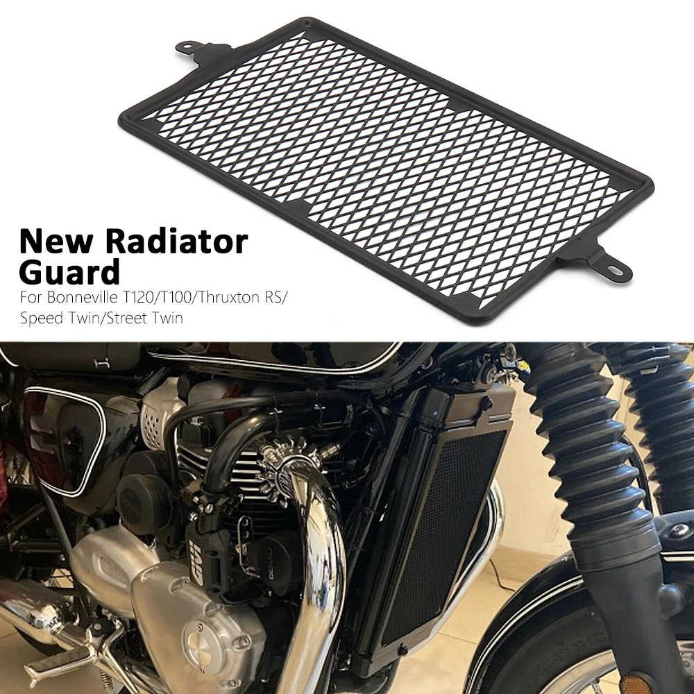 Motorcycle Black Radiator Cover Engine Guards Water Tank Protector For Bonneville T120 T100 Street TWIN Speed Twin Thruxton RS