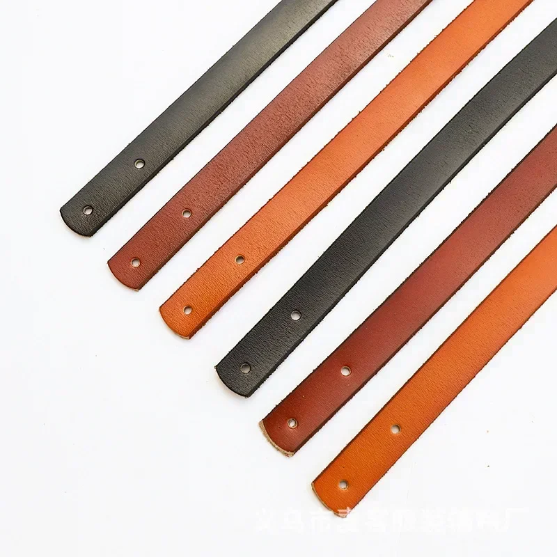 

Genuine Leather Shoulder Strap - Adjustable 35-60cm Handbag Replacement, DIY Solid Color Bag Chain