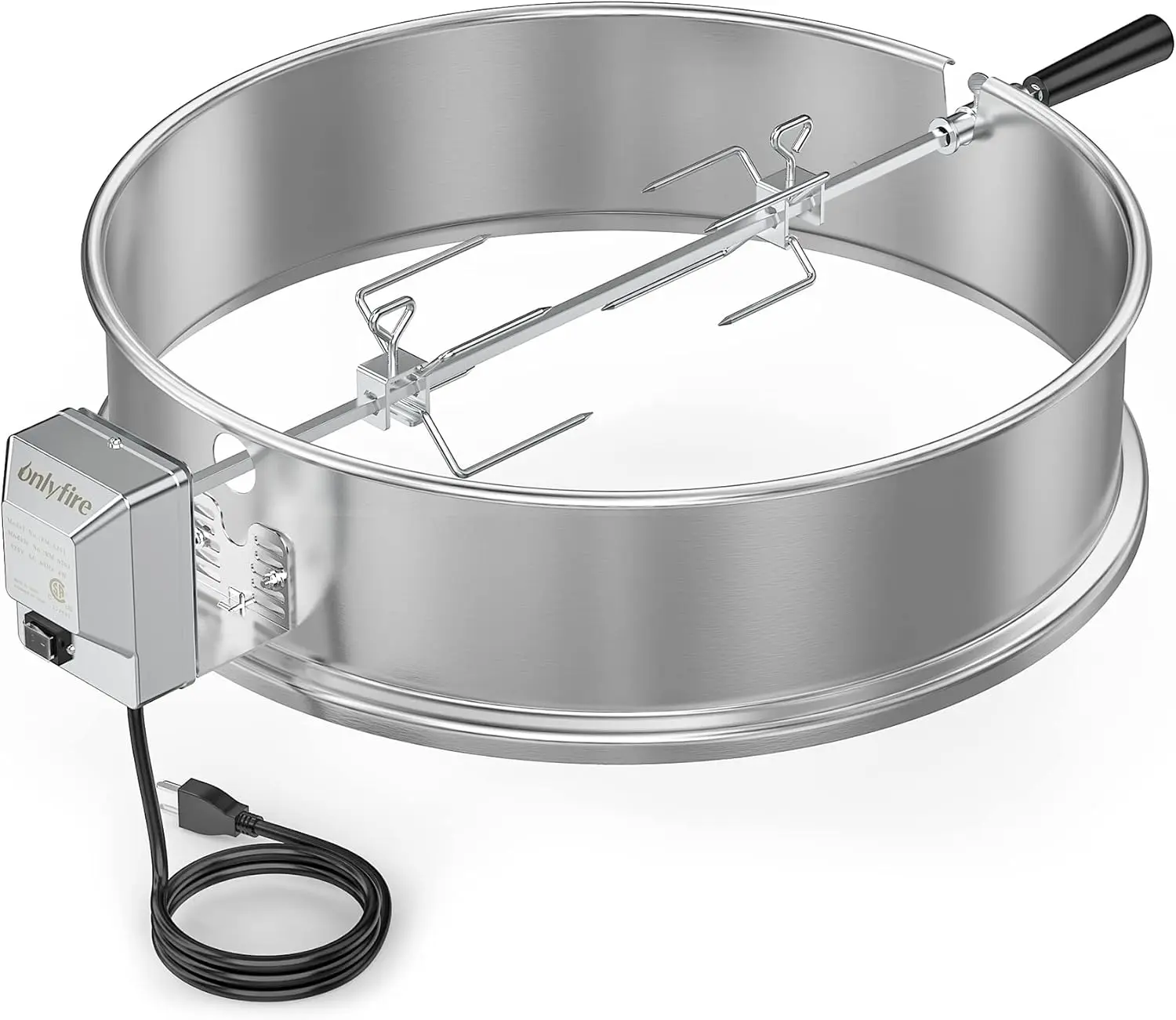 

Stainless Steel Rotisserie Ring Kit Barbecue Accessories for Weber 22 Kettle Grill and Other Similar Size Grills