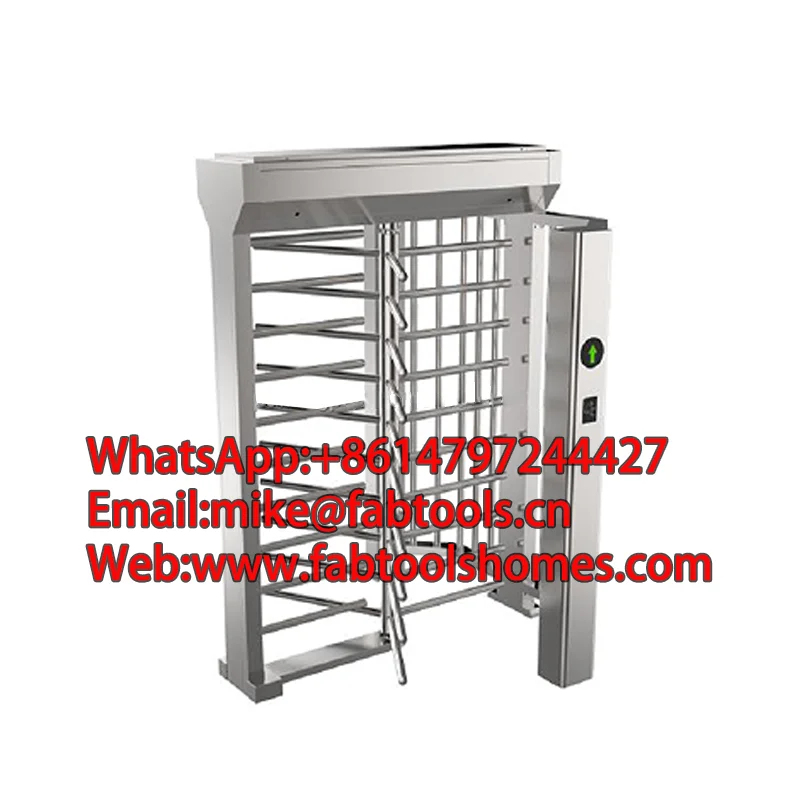 Full Height Turnstile Gate Door Access Control Card Coin Operated Turnstiles For Public Toilets