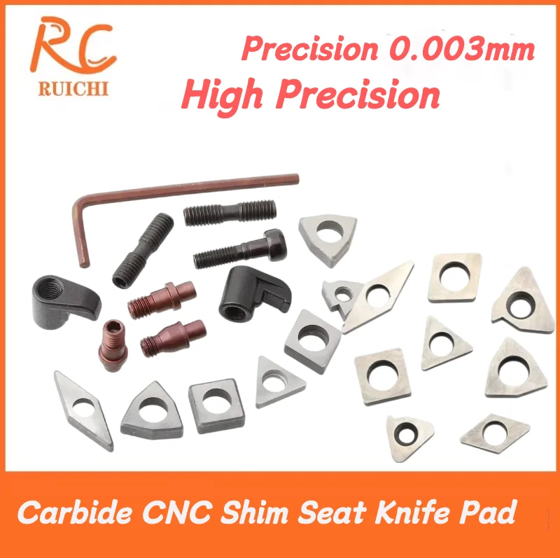 50pcs Carbide CNC Shim Seat Knife Pad MT1603 MT1604 MV1603 MS1204 MC1204 MD1504 MT2204 MW0804 MD1506 for Holder Spare Parts