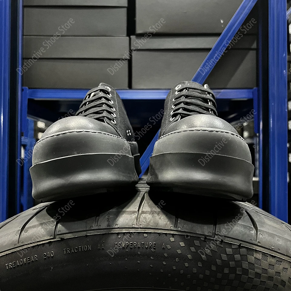 

Брендовые парусиновые низкие туфли RO с двойной подошвой, повседневная мужская обувь, роскошные женские туфли, увеличивающие рост, модные парусиновые кроссовки