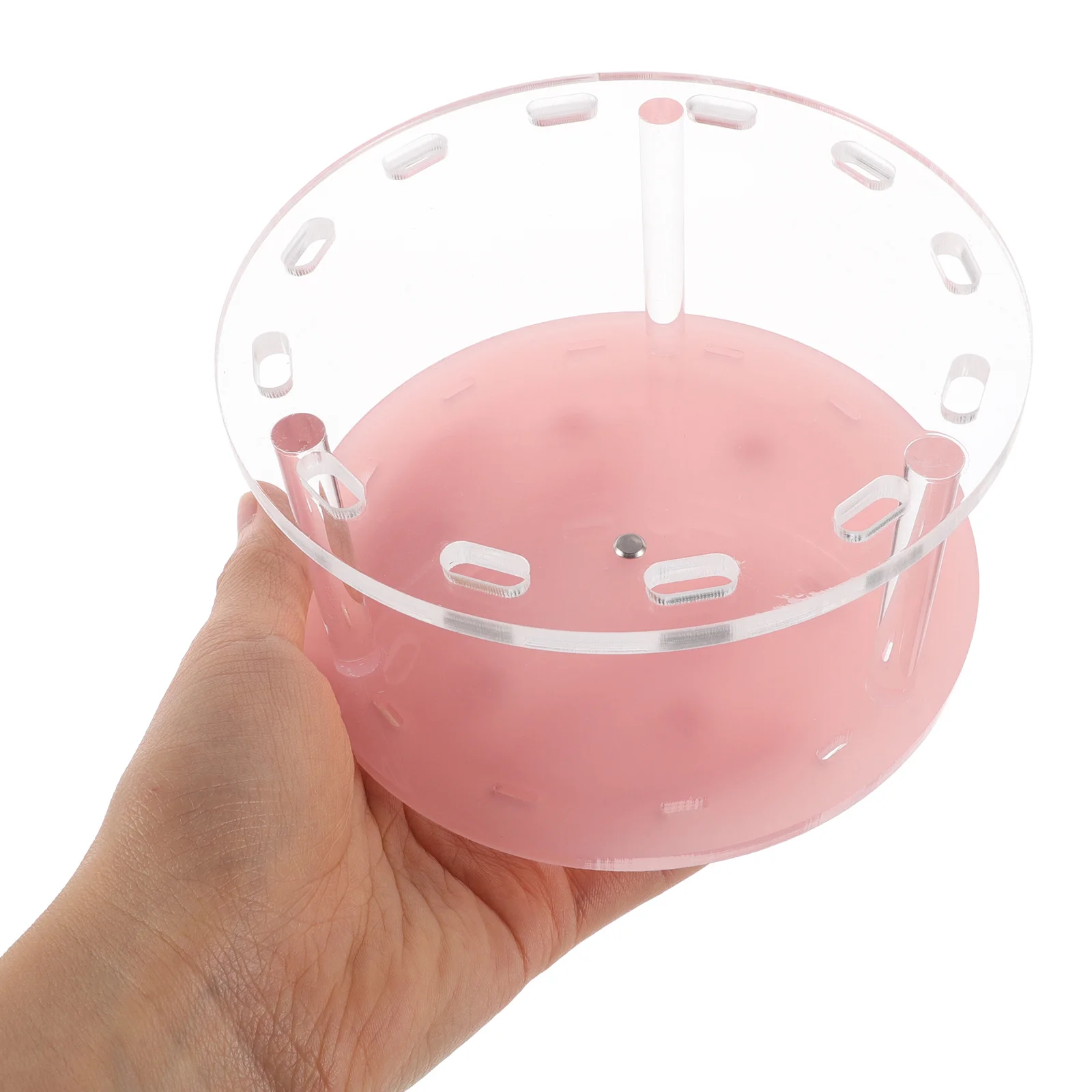 Organizador de pinzas de pestañas giratorio con 12 agujeros, soporte acrílico para extensión de pestañas, soporte para herramientas de belleza, estante de exhibición para pinzas de maquillaje