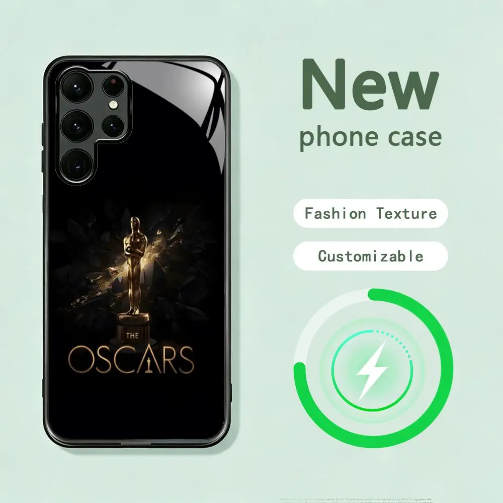 Hot F-Fashion G-Golden Oscars Phone Case For Samsung S26 S25 S24 S23 S22 S21 S20 Plus Ultra Note20 Glass Magnetic Case