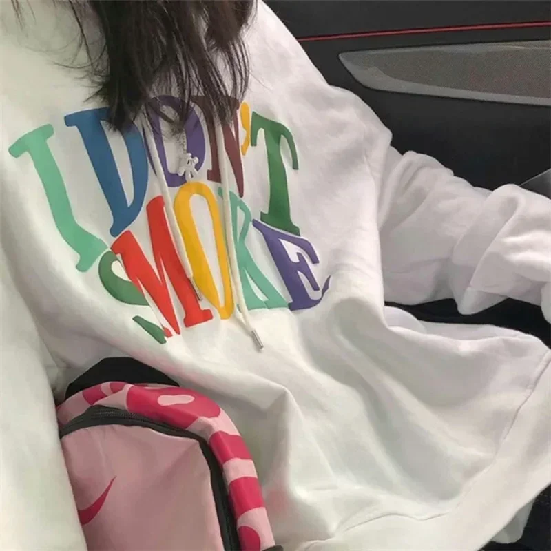 

Korean Hooded Oversize Plus Size Couple Hoodie Women Streetwear American Vintage Autumn Winter Hoodie Men's Sweater Hoodies