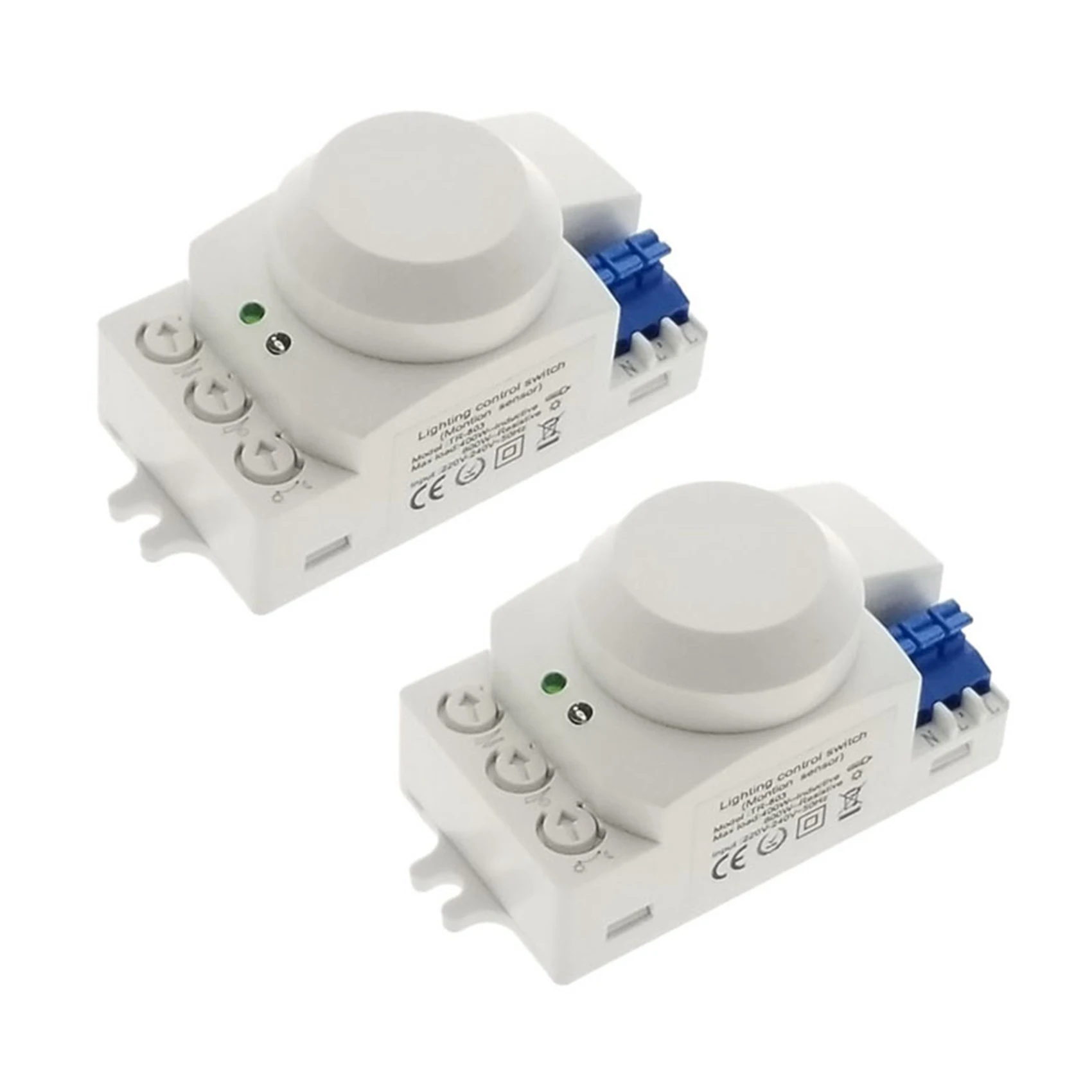 2X 5.8GHz HF System LED Microwave 360 Degree Motion Sensor Light Switch Body Motion Detector