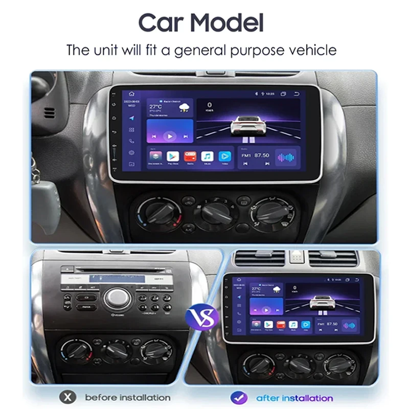 Xintu CarPlay autoradio Android per schermo girevole universale a 360 gradi lettore multimediale Video Stereo GPS Navi RDS 7862