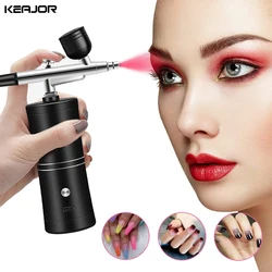 Airbrush Nail Art with Compressor For Makeup Craft Painting Decoration Portable Nano Steam Oxygen Injector Air Brush Gun Sprayer