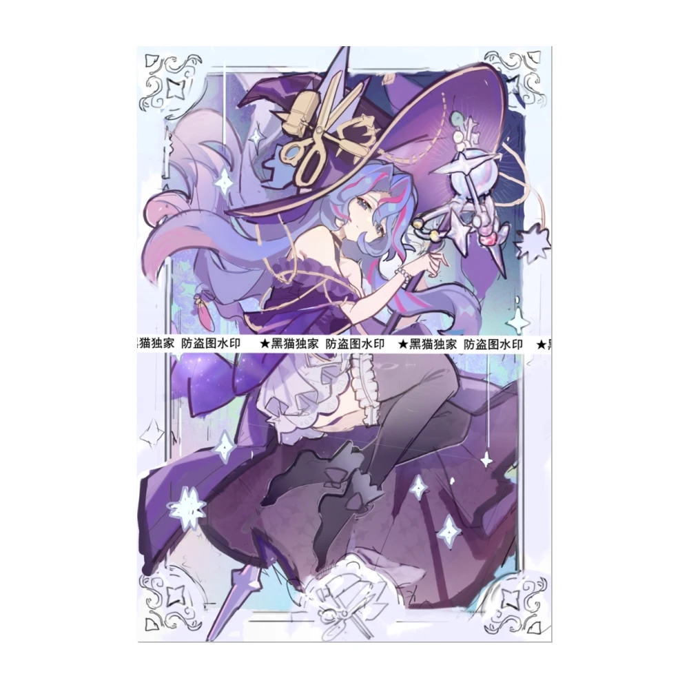 60個-セット-63x90mm-diy自作遊戯王-witchcrafter-カードスリーブ-ygo-witchcrafter-edel-カード保護カバー-ギフト-おもちゃ