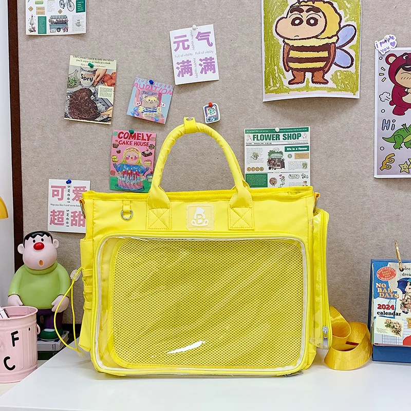 Luxy moon Modischer quadratischer Damen-Rucksack, transparent, multifunktionale Schultertasche, große Kapazität, täglicher Ausflug, Tragetasche 5