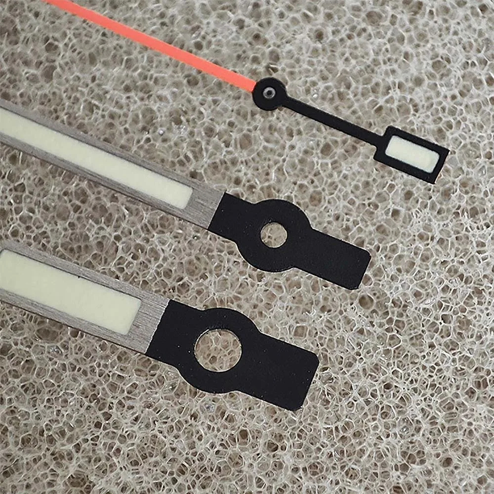 NH35 Hands Green Luminous Watch Hands Orange Second Pointers for NH35 NH36 4R 7S Movement 3Pins Needles Watch Accessories