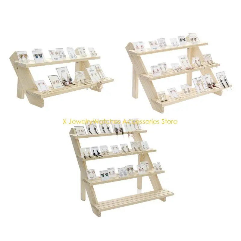 31KD القرط والخاتم رف عرض المجوهرات عرض الرف حامل قابل للإزالة 2/3/4-Tier