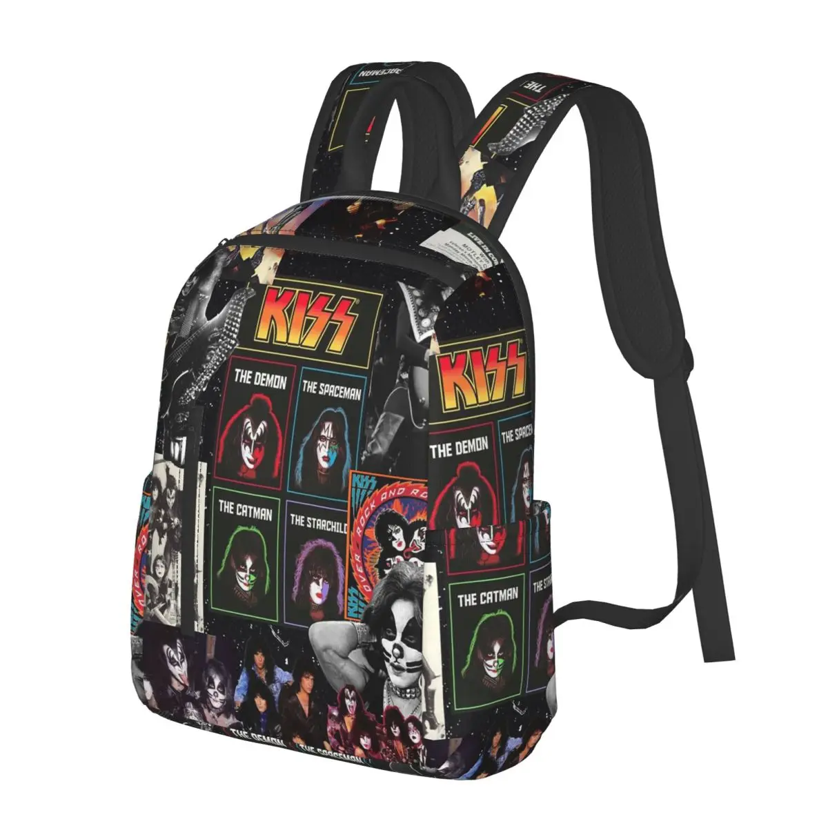 

Heavy Metal Rock Music Band Kiss Student Backpack School Bag Hiking Travel Daypack for Boys Girls Bookbag Shoulder Bags