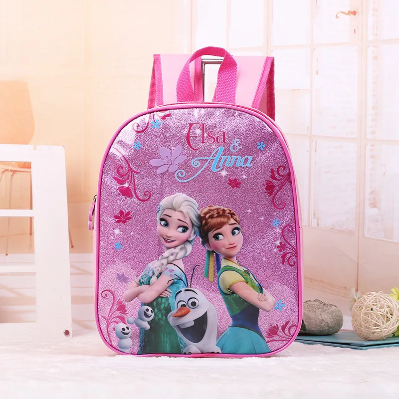 Mochila de princesa Disney para niños, bolsa de almuerzo de Elsa, estuche de lápices de dibujos animados, bolso de Frozen, bolsa de regalo para niña