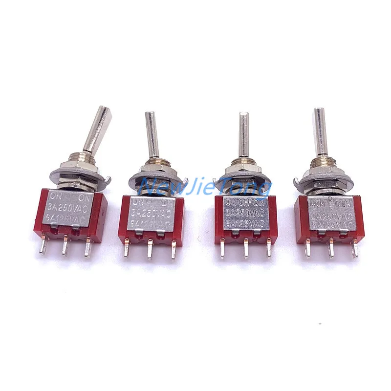 1pc Flat Handle 6mm Panel Mount Mini Toggle Switch 3/6Pins 2/3 Positions ON OFF ON Locking Momentary RC Model Remote Controlller