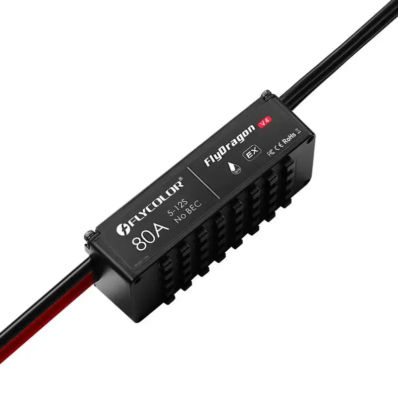 RoRusFlyDragon V4 80A ESC 5-12S FLYCOLOR Multi-rotor Speed Controller For RC Plane Water Scooter Hydrofoil Surfboard