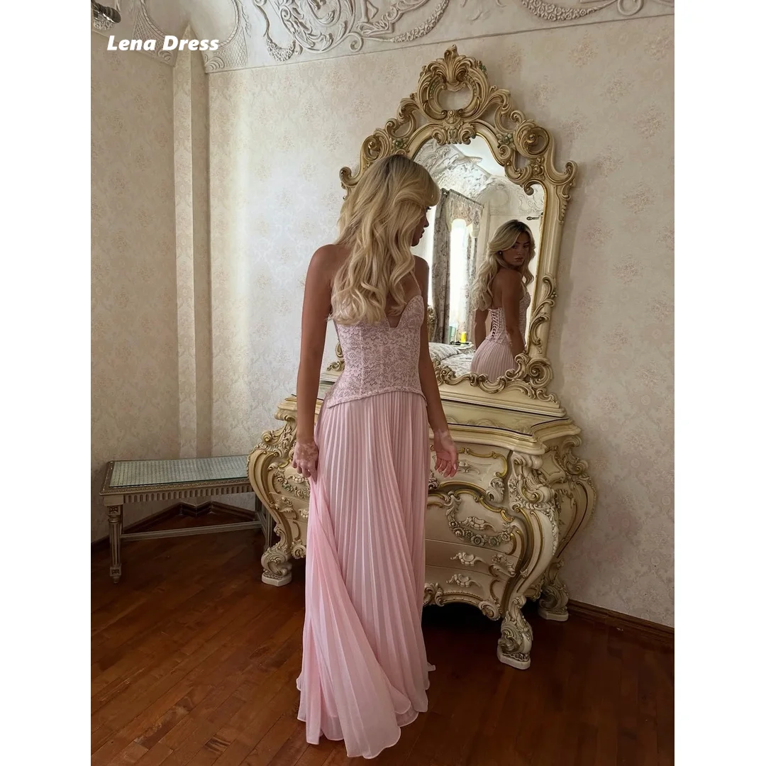 Lena Embroidered Lace Formal & Evening Gowns Luxurious Women's Evening Dresses Woman Elegant Party Dresses for Wedding Woman