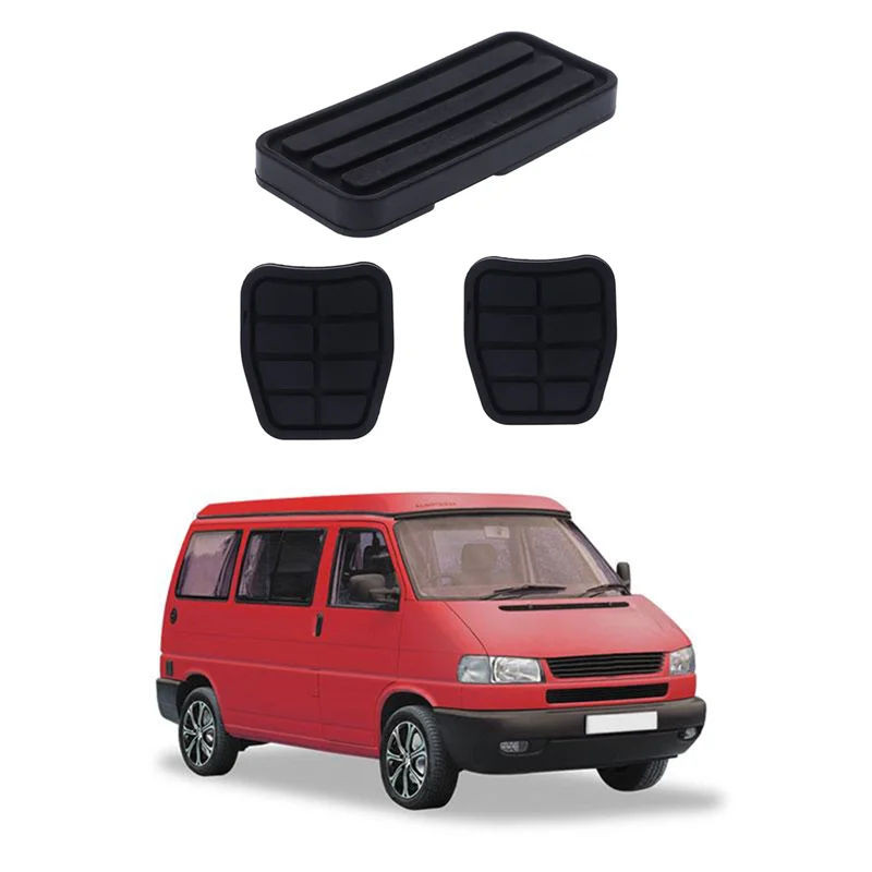 3Pcs Car Accelerator Gas Rubber Foot Rest Pedal Pad Brake Clutch Pads Cover Kit for - Transporter T4 1990-2003