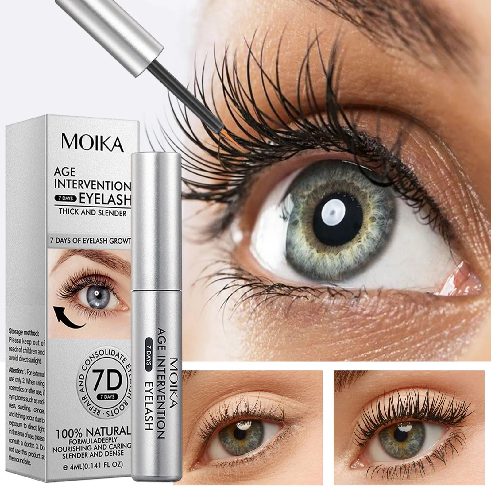 Eyebrow Eyelash Growth Serum Fast Growing Prevent Hair Loss Damaged Treatment Prevent Baldness Fuller Thicker Eye Care Makeup