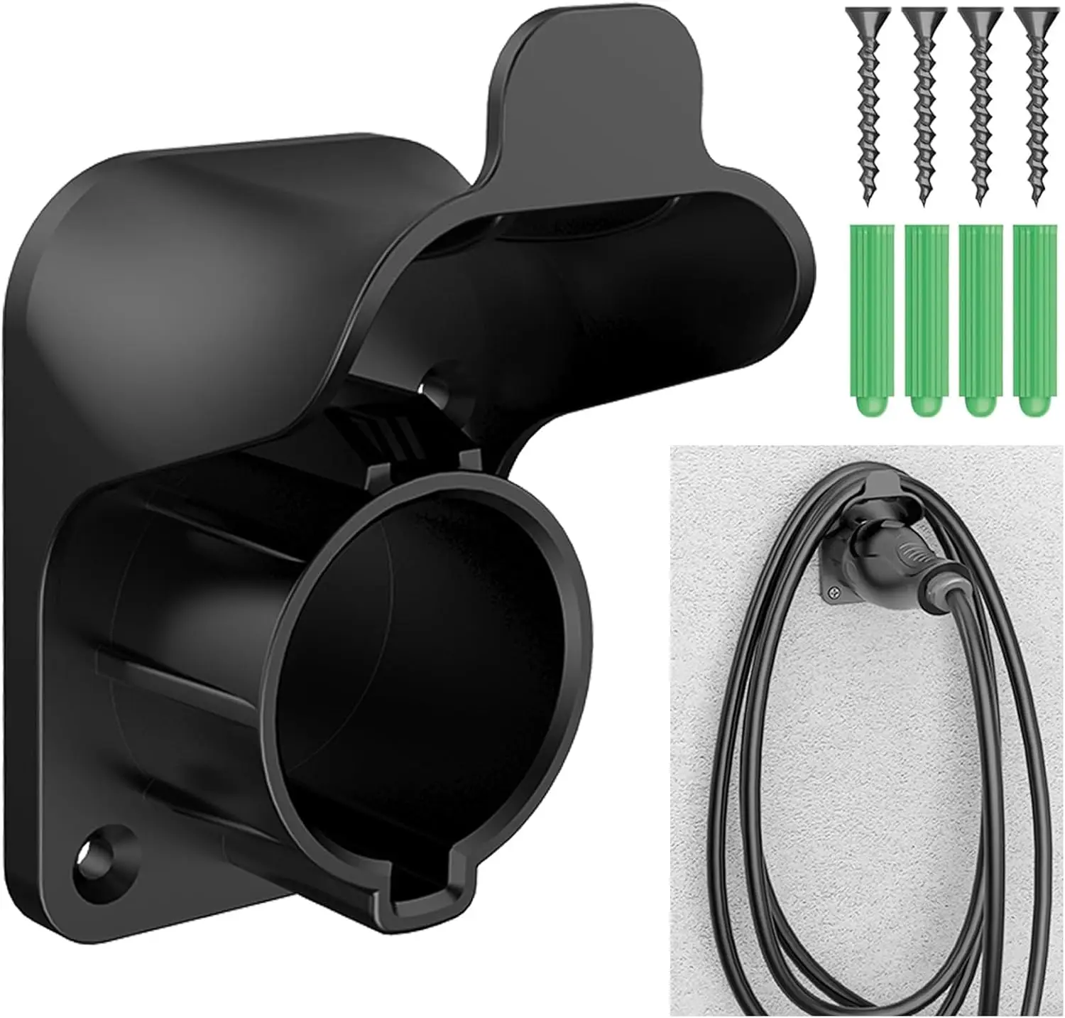 

Universal J1772 EV Charger Holder Wall Mount for Electric Car Cable Storage