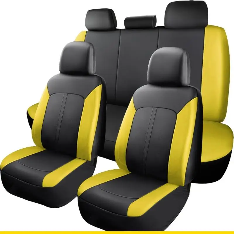 SZCH Vertical Stripes Car Covers PU Leather With Modular Design For 2 4 9