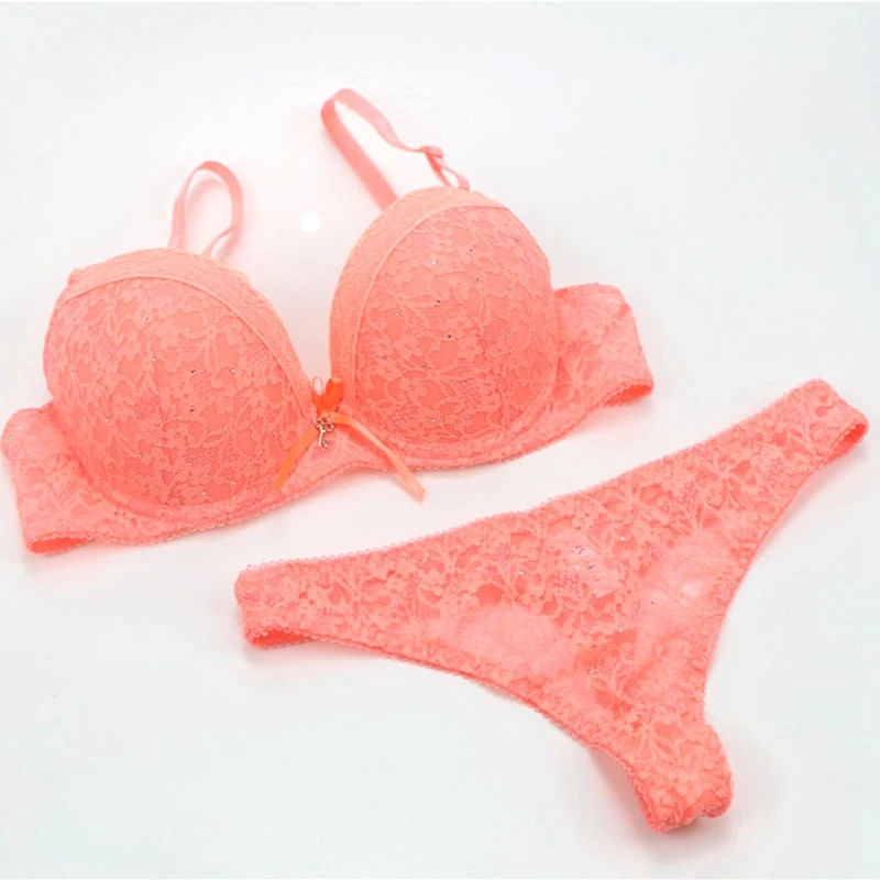Conjunto de sujetadores de encaje con diamantes de imitación para mujer, lencería Sexy de talla grande 34/75 36/80 38/85 40/90 42/95 BCDE Cup, novedad de 2024