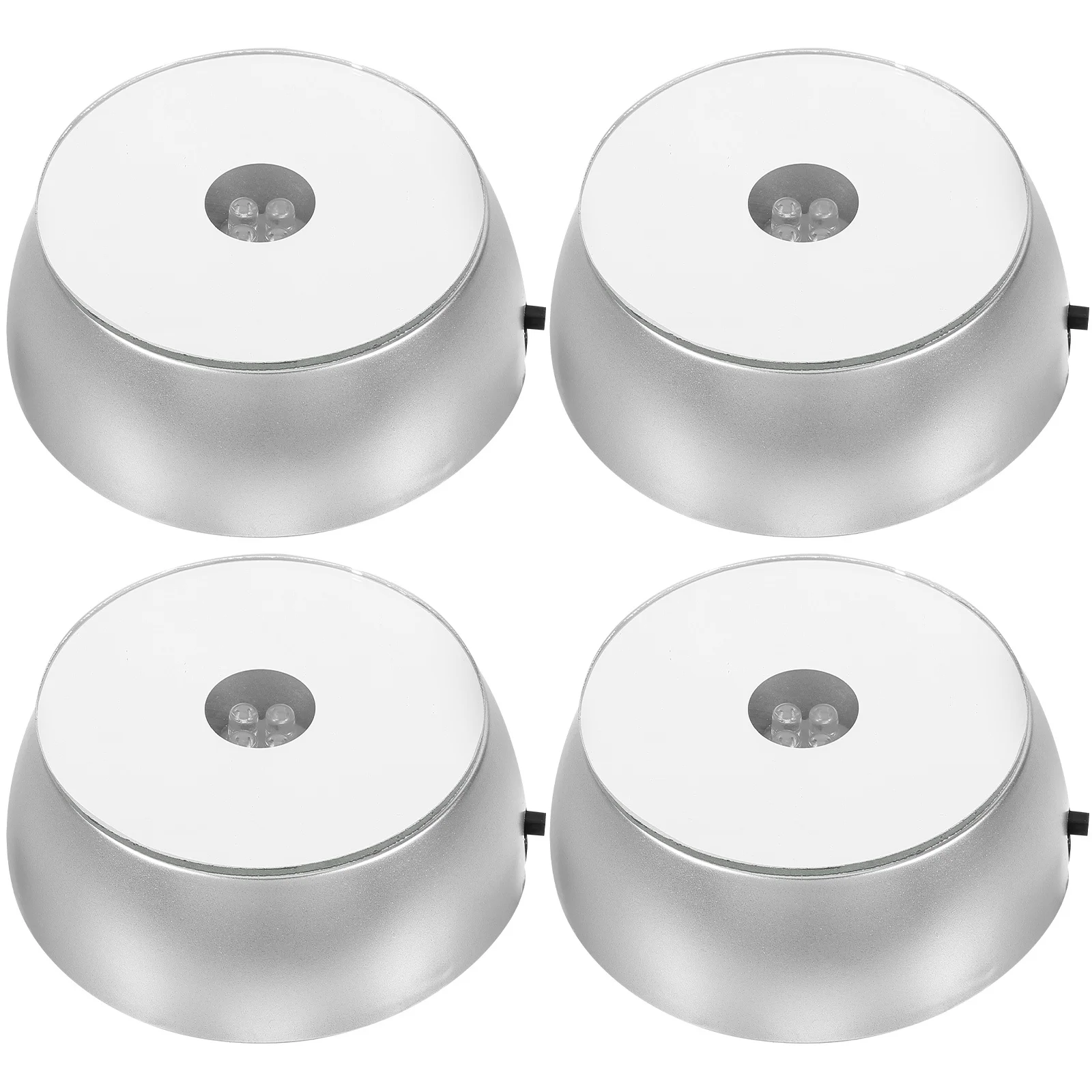 

4Pcs LED Display Light Base Colorful Crystal Stand Operated Display Holder for Glass Art Jewelry Showcase