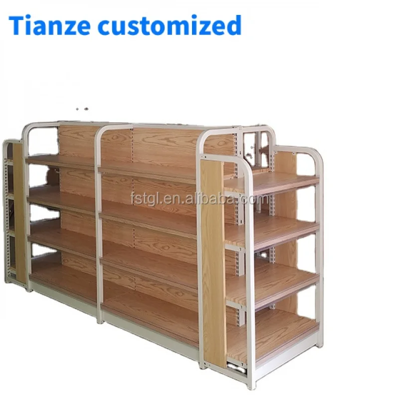 [Customized]Hot Popular Multi Supermarket Shelf Shop Rack Sale Yellow White Metallic Duty Metal Steel Store Heavy