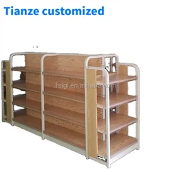 [Customized]Hot Popular Multi Supermarket Shelf Shop Rack Sale Yellow White Metallic Duty Metal Steel Store Heavy