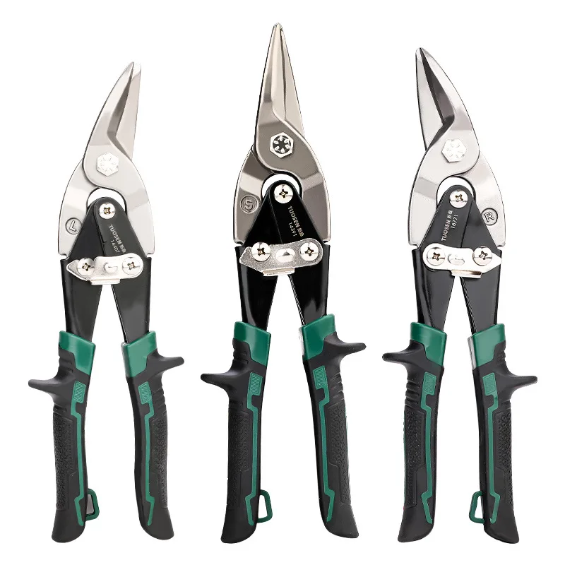 10 Inch Tin Snips Heavy Duty Stainless Steel Sheet Metal Cutter Iron Plate Keel Cutting Shears Aviation Snips For Metal Working