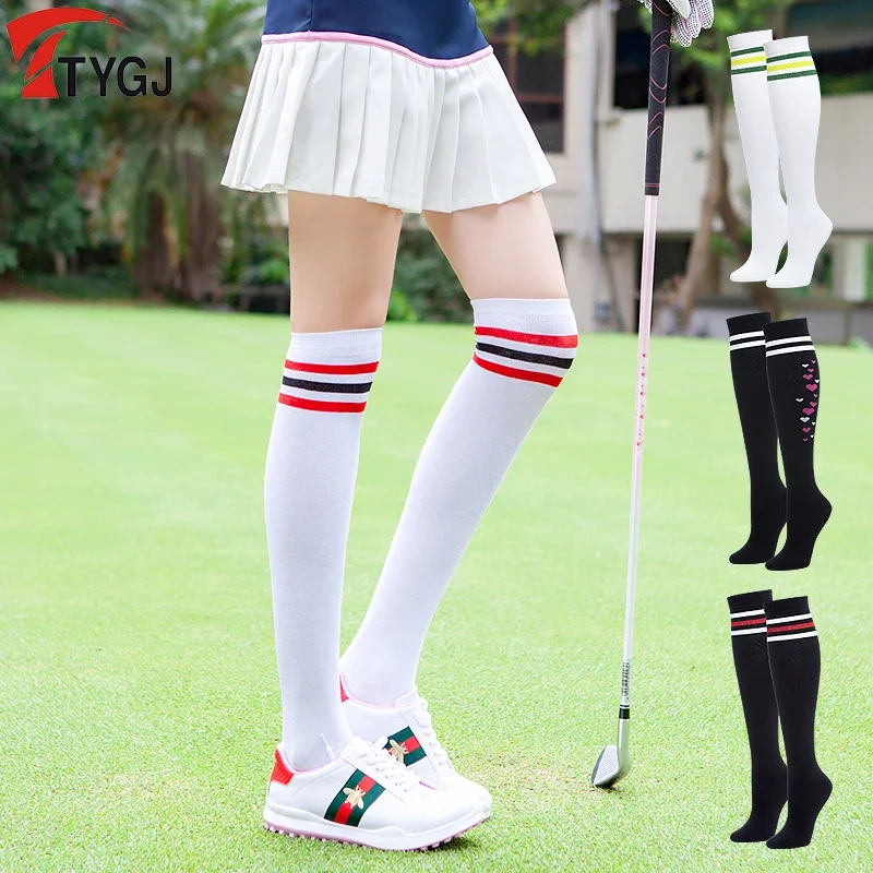 

2024 women's golf socks outdoor sports combed cotton socks