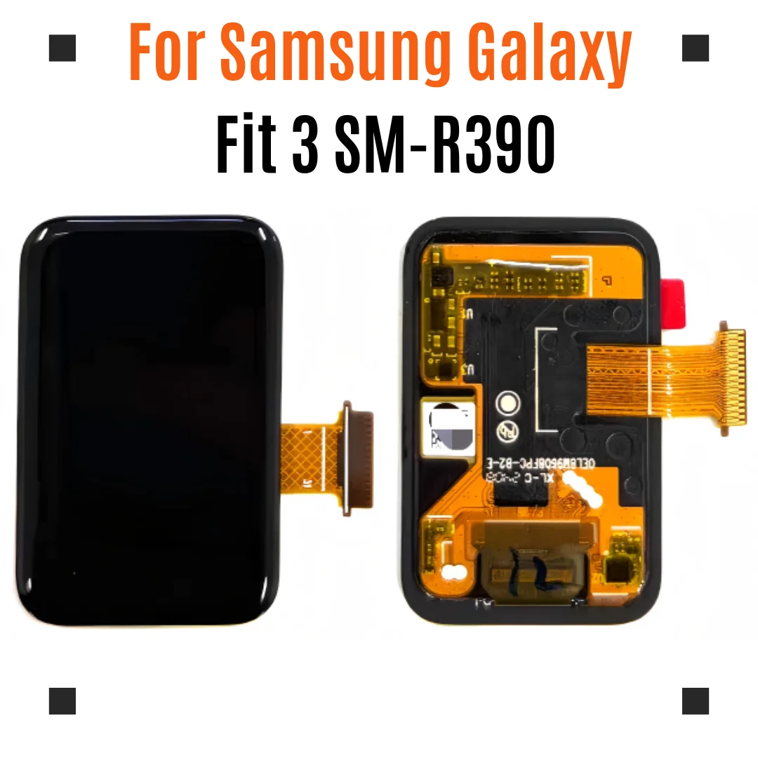 Tela LCD AMOLED Completa de Substituição com Digitalizador Touch para Samsung Galaxy Watch Fit 3 SM-R390