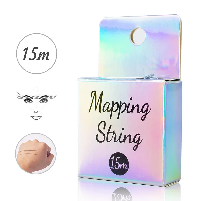 15m Microb lading Augenbrauen-Mapping-String vor gefärbte Markierungsfaden-Augenbrauen marker