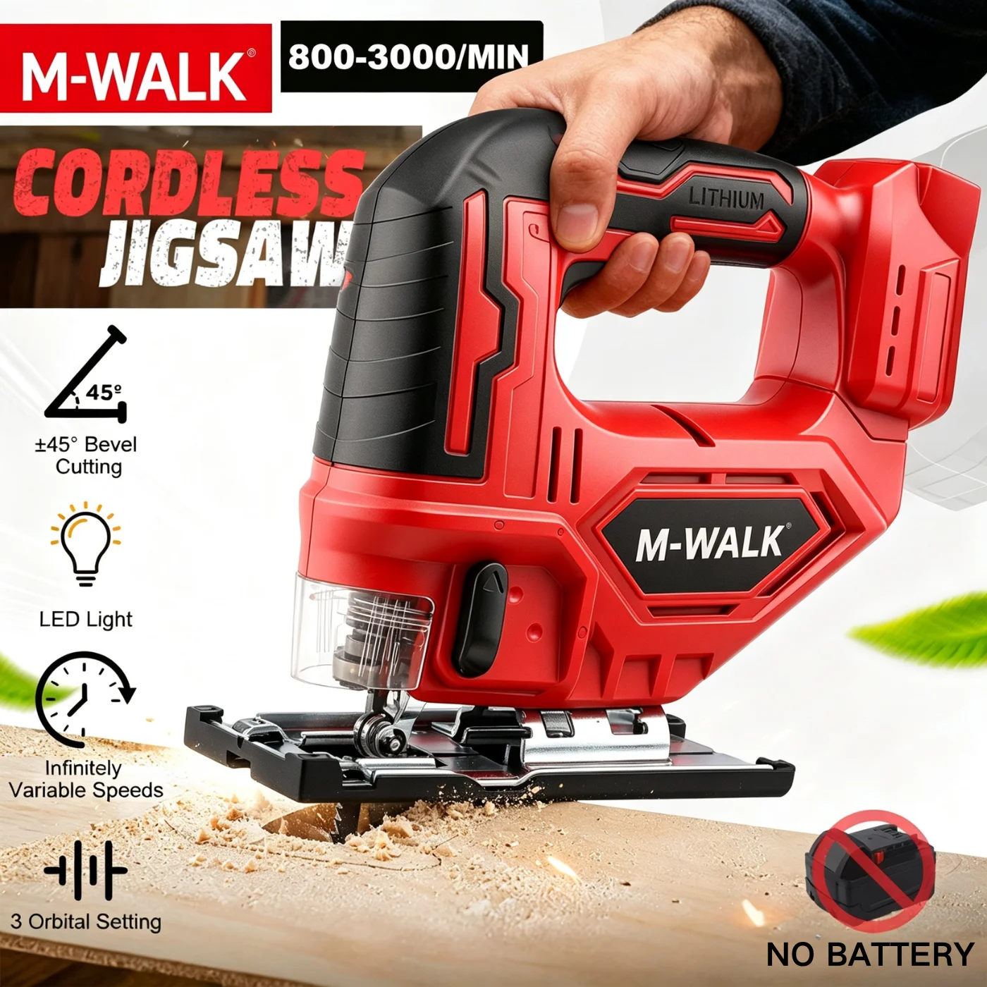 M-walk Cordless Electric Curved Saw Rechargeable Electric Jig 4 M-walk Cordless Electric Curved Saw Rechargeable Electric Jig