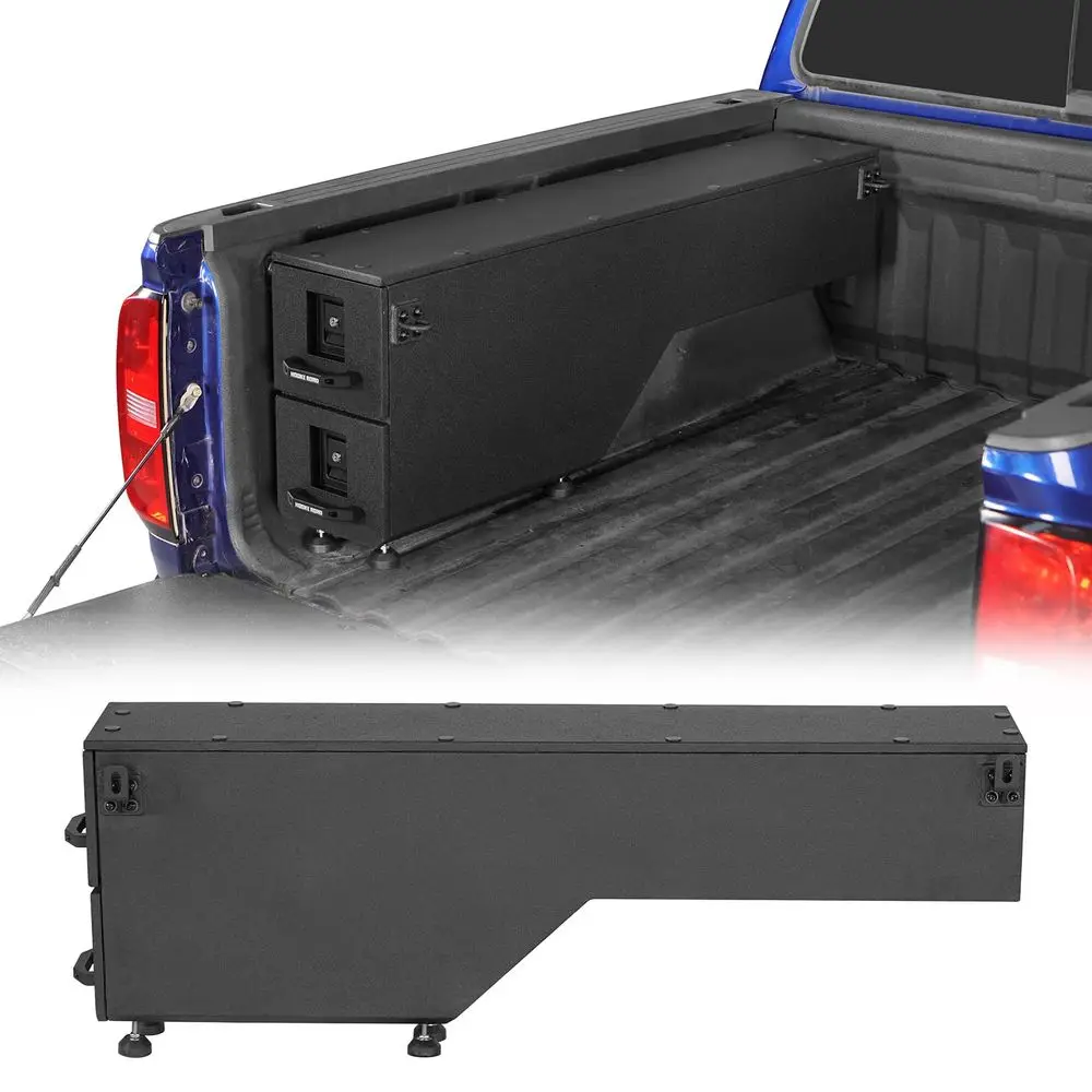 

Colorado Truck Bed Wheel Well Tool Box for 20152022 Chevy Colorado amp GMC Canyon 52 Bed, Sliding Lockable Truck Storage Drawer