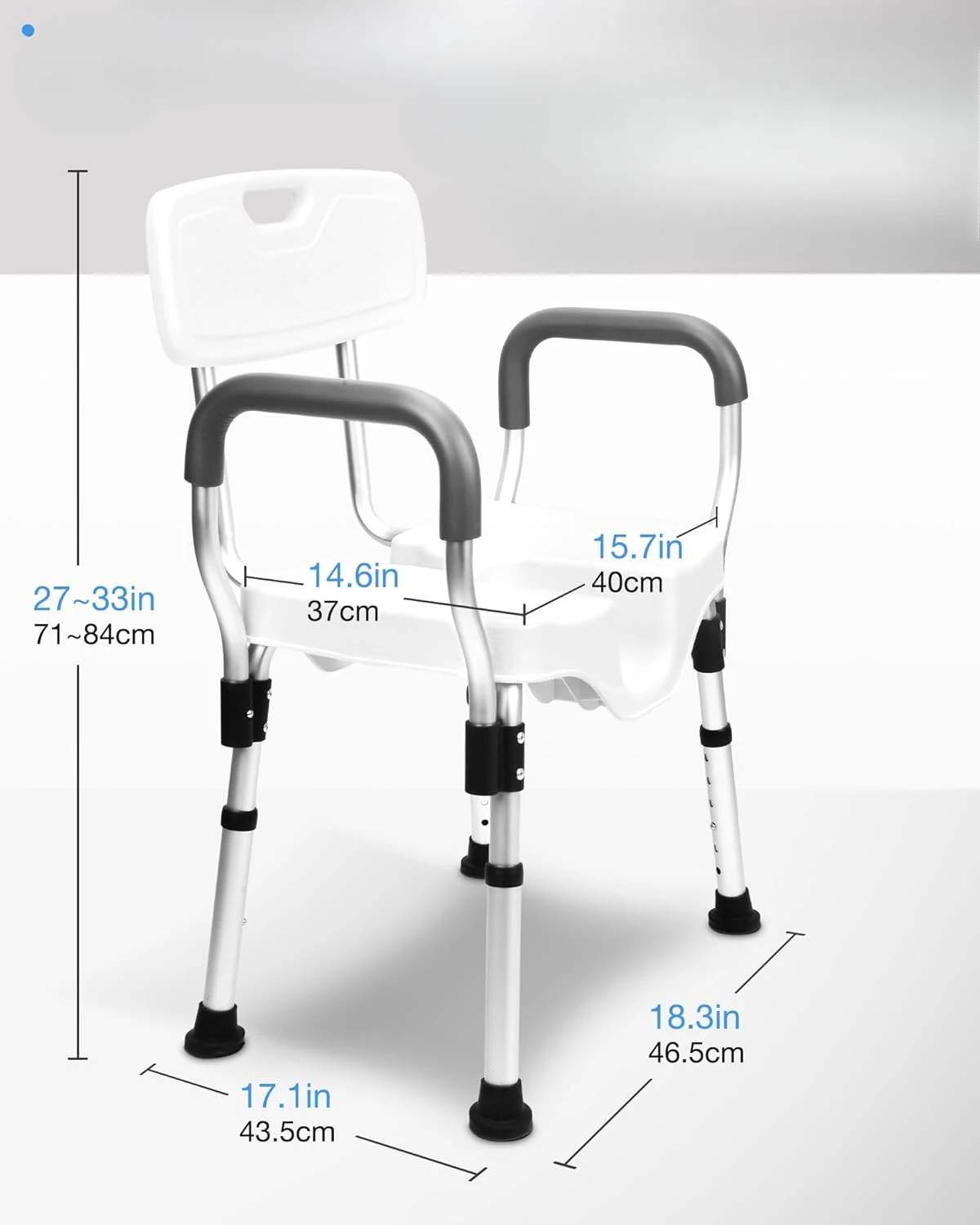 Shower Chair with Arms for Handicap - Wide  Seats for Elderly