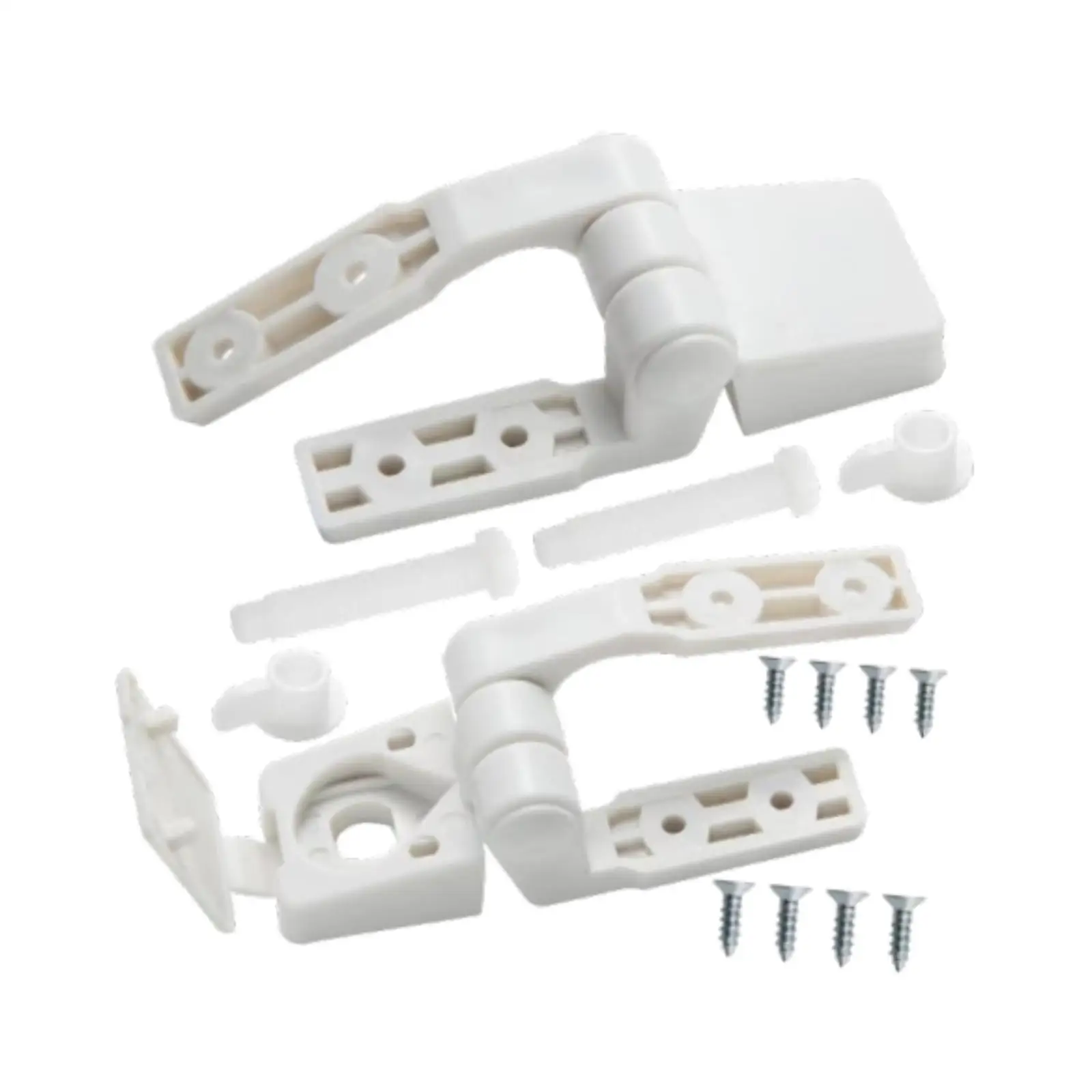 

Toilet Lid Hinges Fixtures Set Professional Lid Fastener Universal Accessories Replace Parts for Hotels Bathrooms Public Places