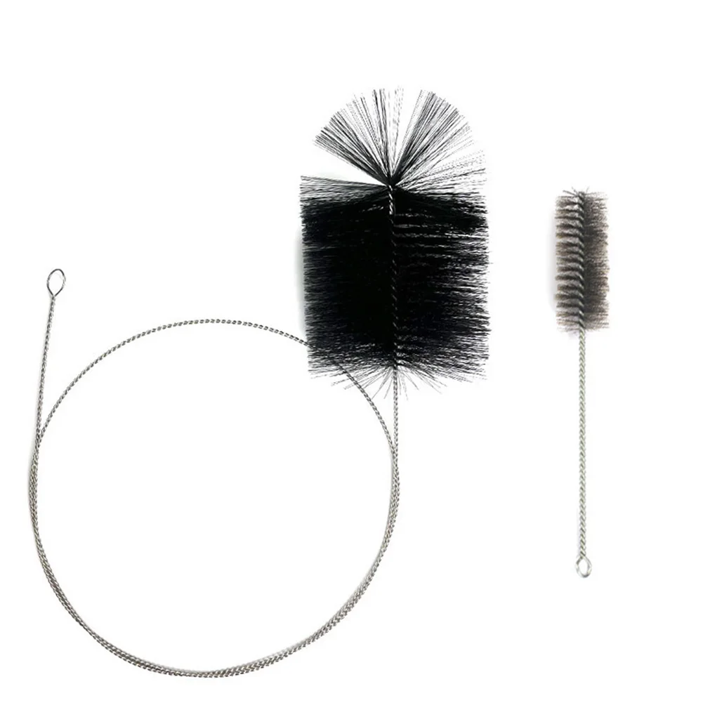 Fireplace Chimney Brush Set with Push Rod Wire and Nylon Bristles Designed for Cleaning Flues Pipes Boilers and Dryers
