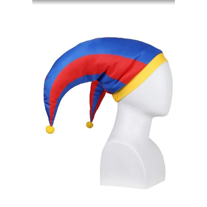 Pomni Circus Jester Cap Adult Kids Cosplay Hat Amazing Digital Circus Cartoon Character Headwear Halloween Party Props Accessory 4