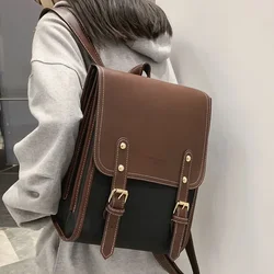 Retro Fashion Unisex Shoulder Bag Pu Leather College Men's and Women's Shoulder Bag 2024 Simple New Designer Luxury Shoulder Bag