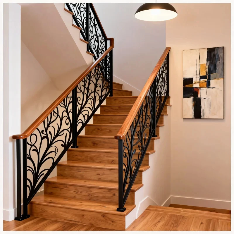 custom.Decorative Garden Fence Low Price Stainless Steel Tubular Steel Railing Wrought Iron Modern Design Rust Resistant