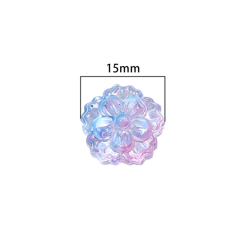 10pcs 15mm Crystal Glass Fancy Flower Beads Charm for Earring Necklace Bracelet DIY Jewelry Craft Making